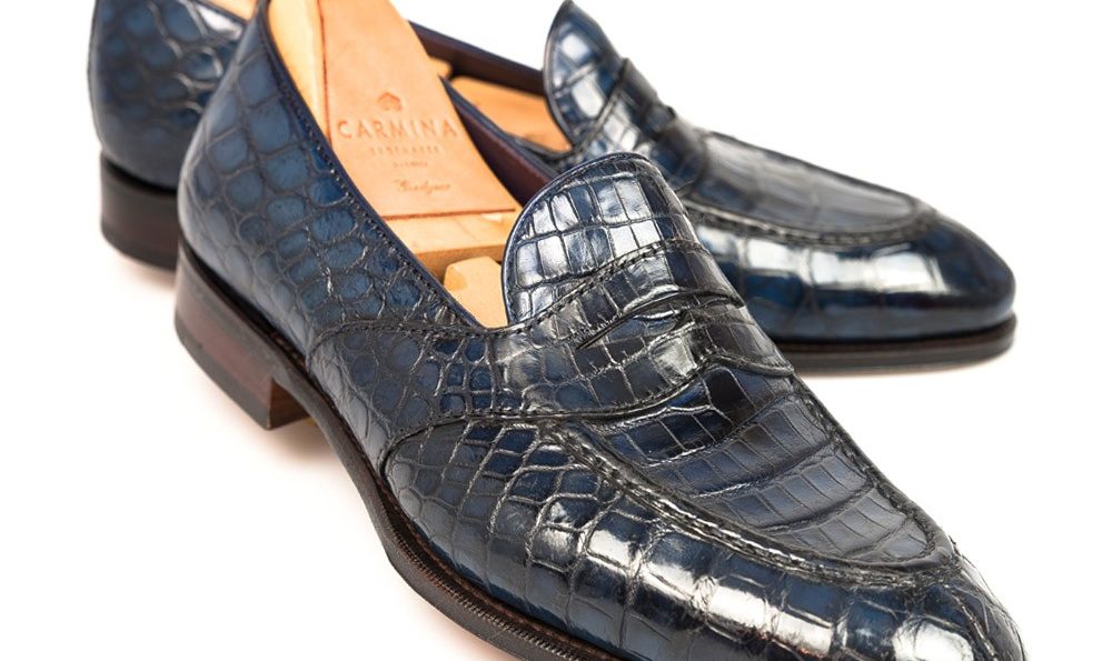full strap shoes crocodile 80585 l